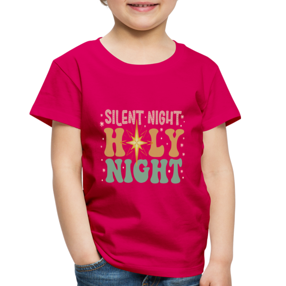 Silent Night Christmas Family Toddler Premium T-Shirt - dark pink