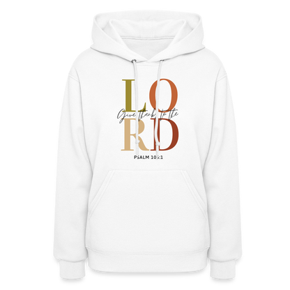 Give Thanks to the Lord Women's Hoodie - white