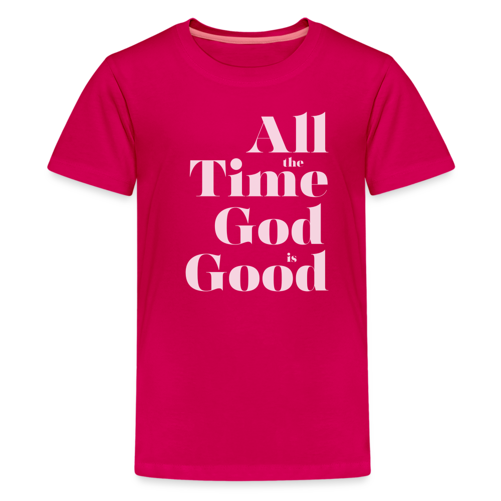 All the Time God is Good Kids' Premium T-Shirt - dark pink