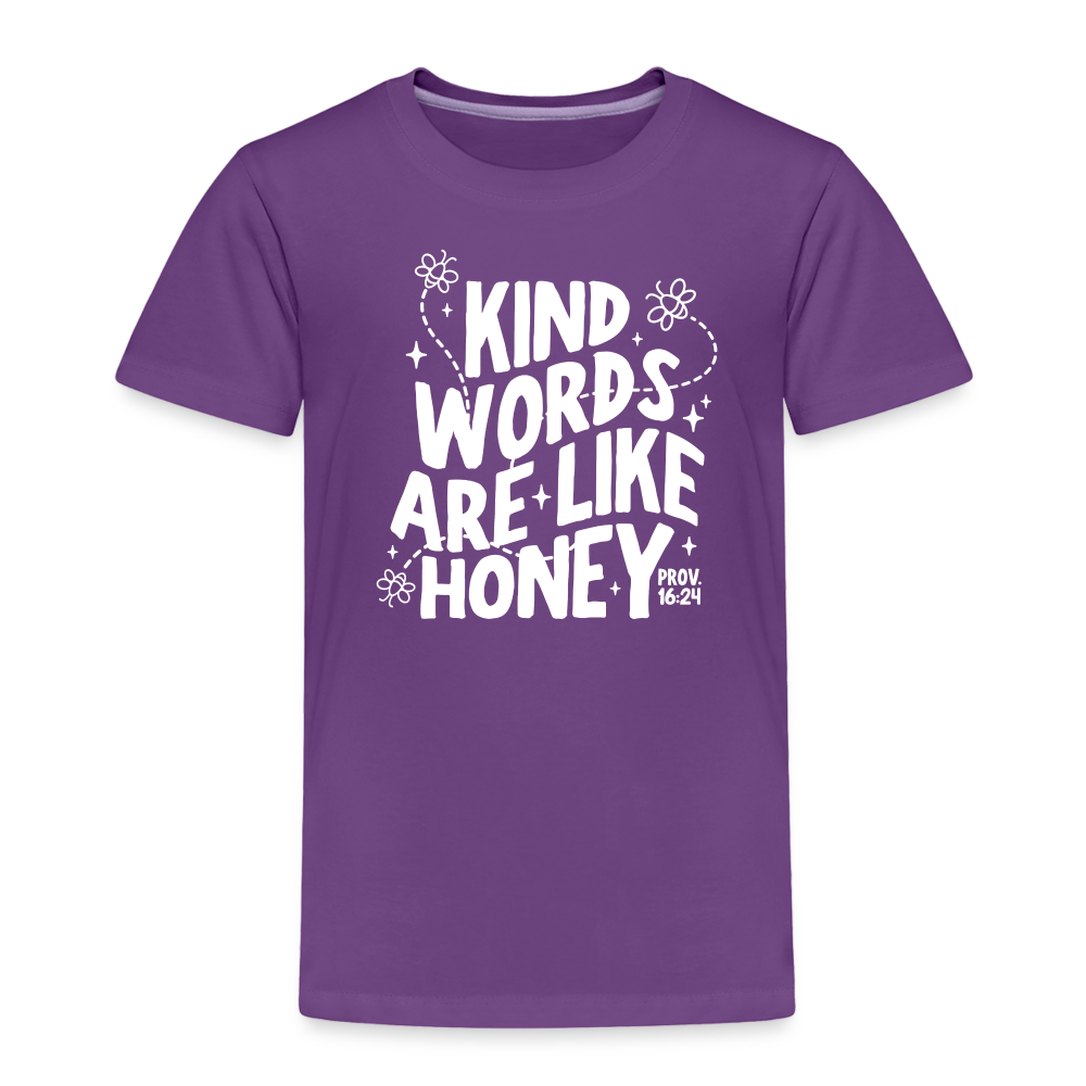 Kind Words are Like Honey (W) Toddler T-Shirt - purple