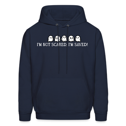 I'm Not Scared I'm Saved (W) Men's Hoodie - navy