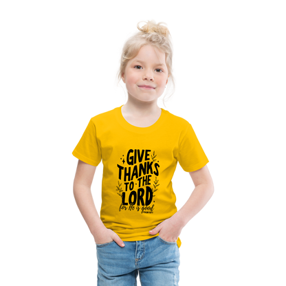 Give Thanks to the Lord Toddler T-Shirt - sun yellow