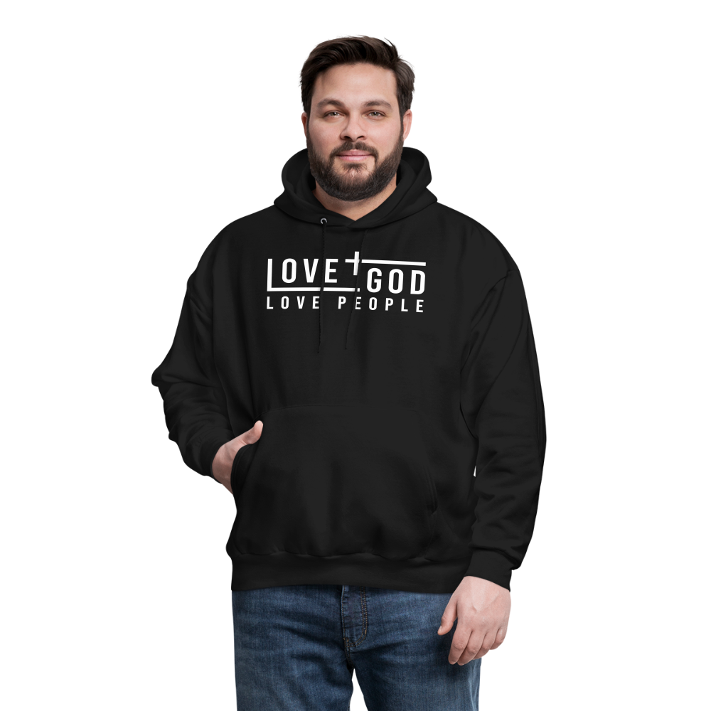 Love God Love People Men's Hoodie - black