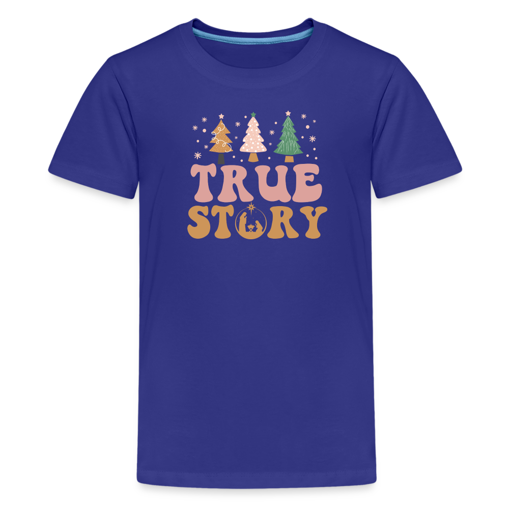 True Story Christmas Family Kids' Premium T-Shirt - royal blue