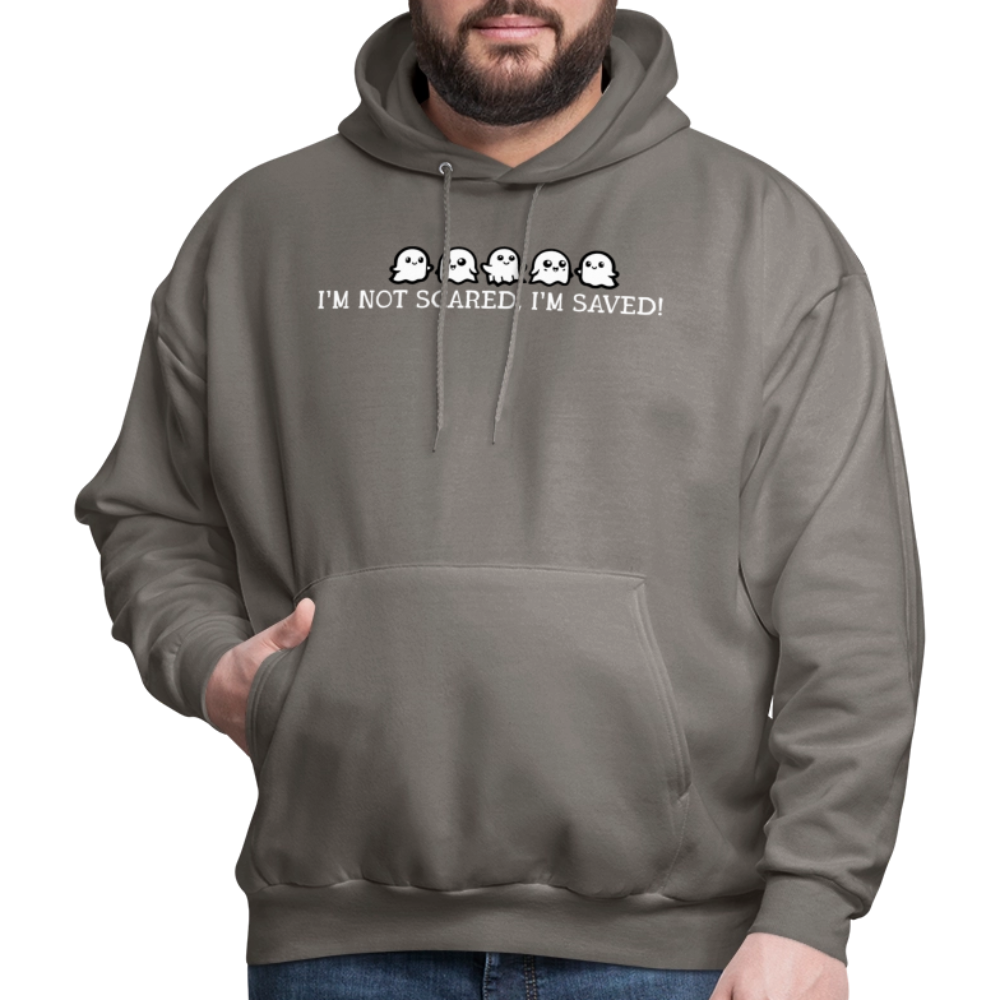 I'm Not Scared I'm Saved (W) Men's Hoodie - asphalt gray