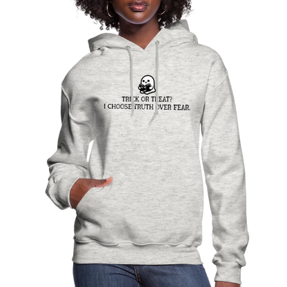 Trick or Treat I Choose Truth (Bible) Women's Hoodie - heather oatmeal