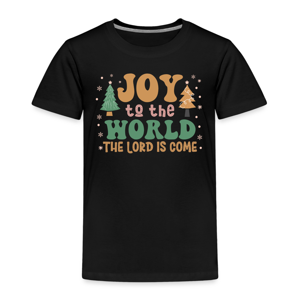 Joy to the Lord Christmas Family Toddler Premium T-Shirt - black