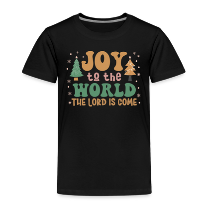 Joy to the Lord Christmas Family Toddler Premium T-Shirt - black