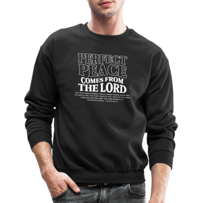 Perfect Peace Comes from the Lord Men's Sweater - black