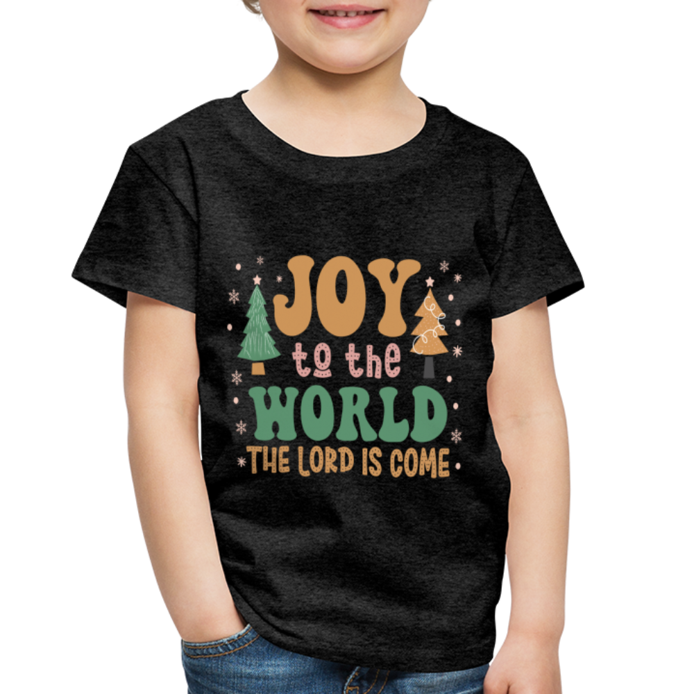 Joy to the Lord Christmas Family Toddler Premium T-Shirt - charcoal grey