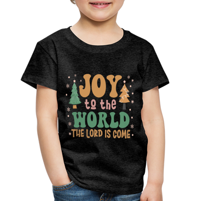 Joy to the Lord Christmas Family Toddler Premium T-Shirt - charcoal grey