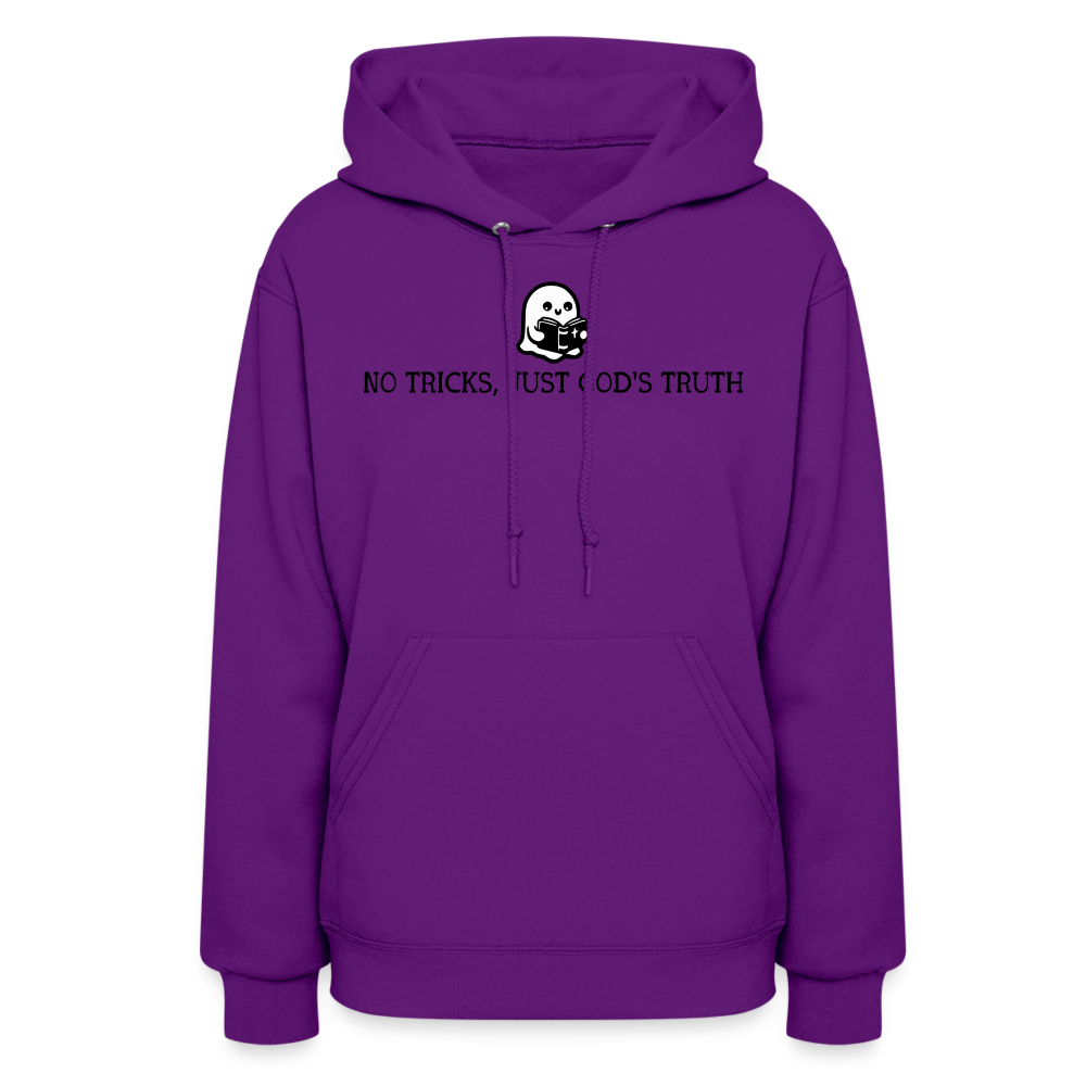 No Tricks Just God's Truth (Bible) Women's Hoodie - purple