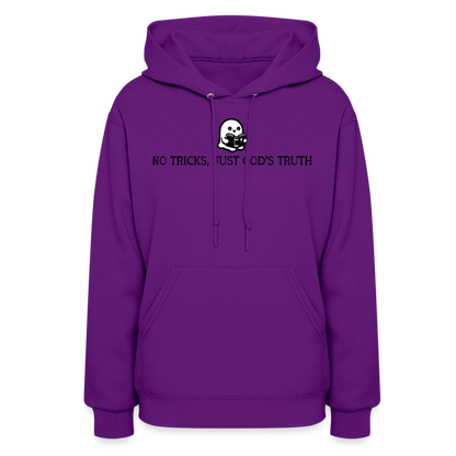 No Tricks Just God's Truth (Bible) Women's Hoodie - purple