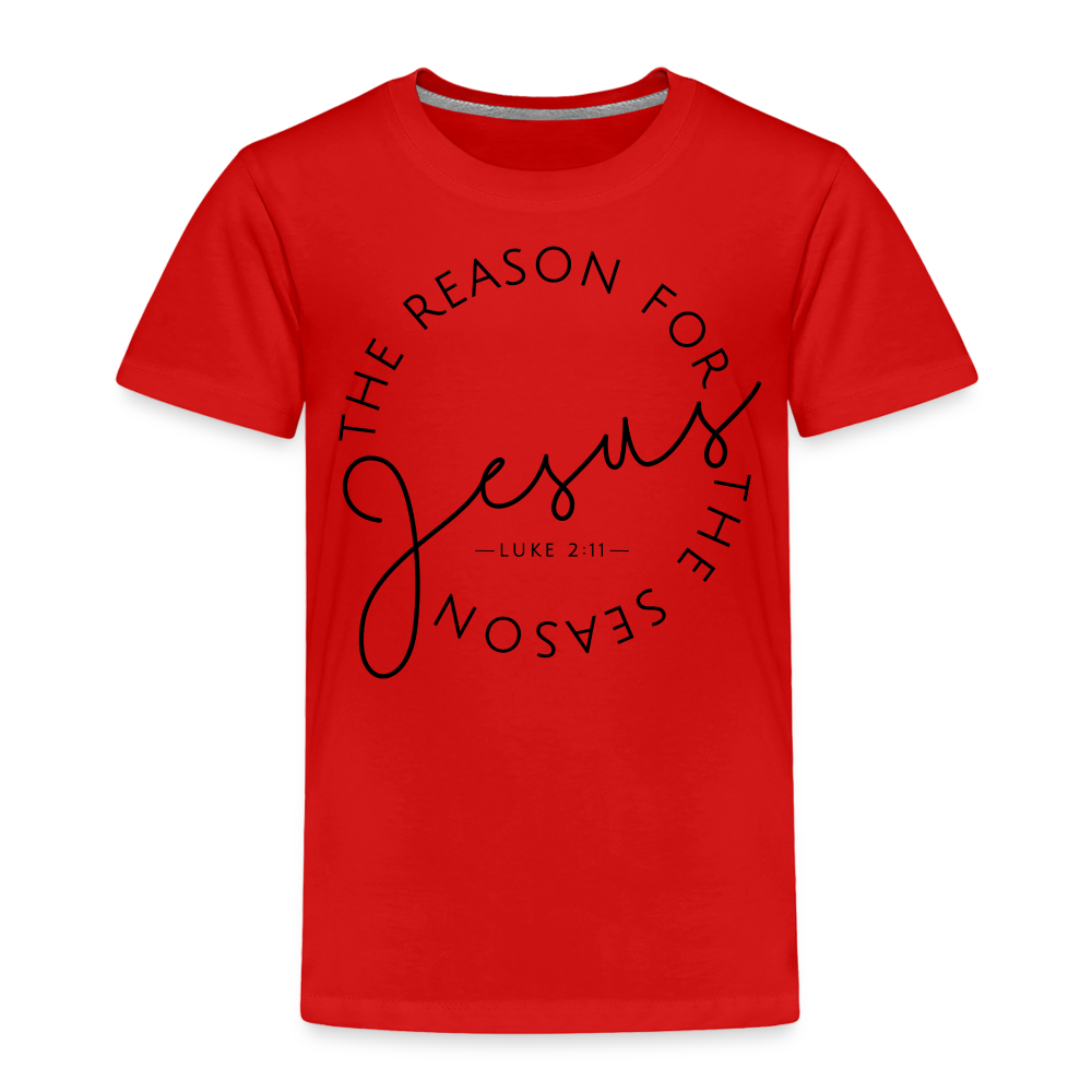 The Reason for the Season Christmas Family Toddler Shirt - red