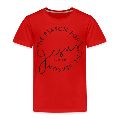 The Reason for the Season Christmas Family Toddler Shirt - red