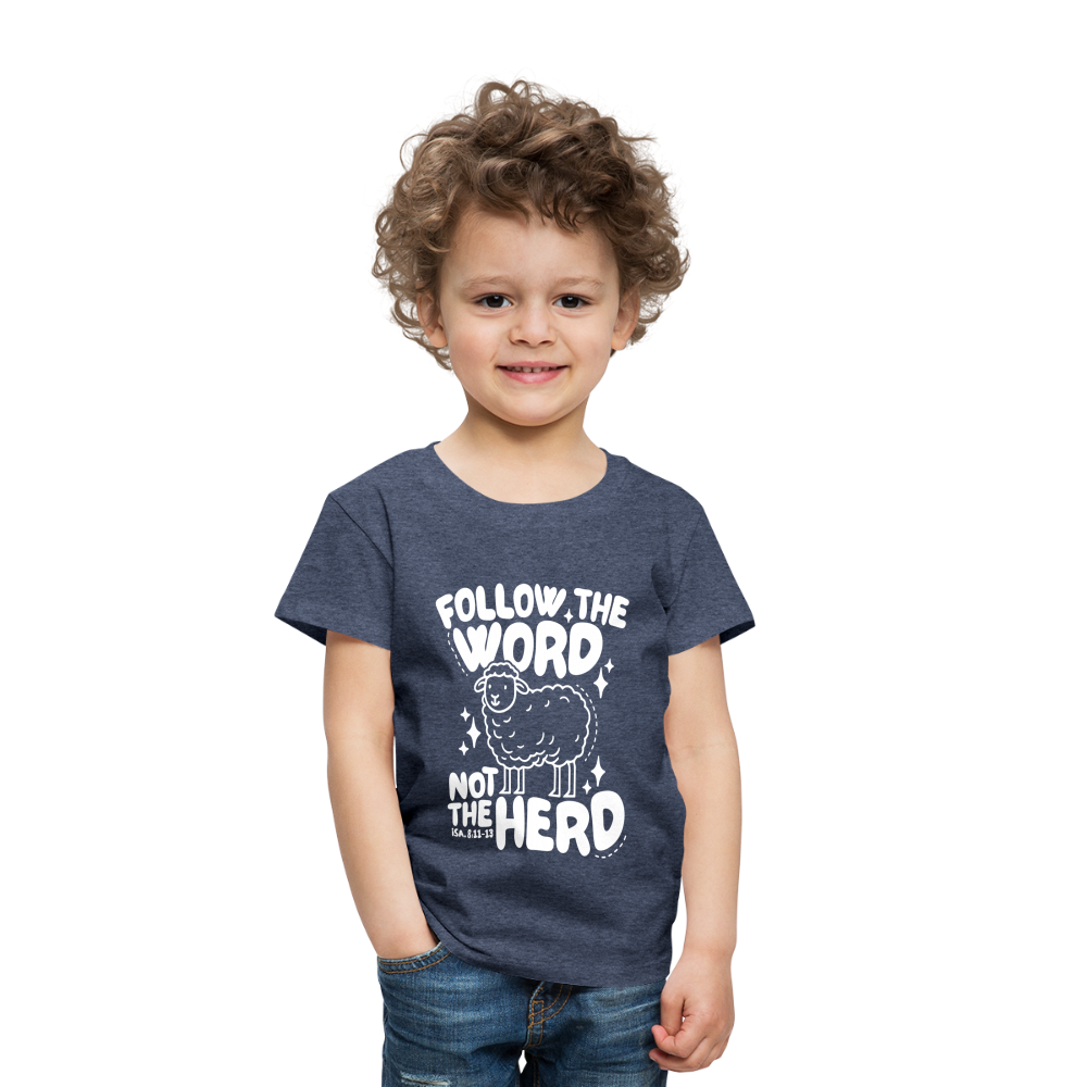 Follow the Word (W) Toddler T-Shirt - heather blue