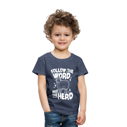 Follow the Word (W) Toddler T-Shirt - heather blue