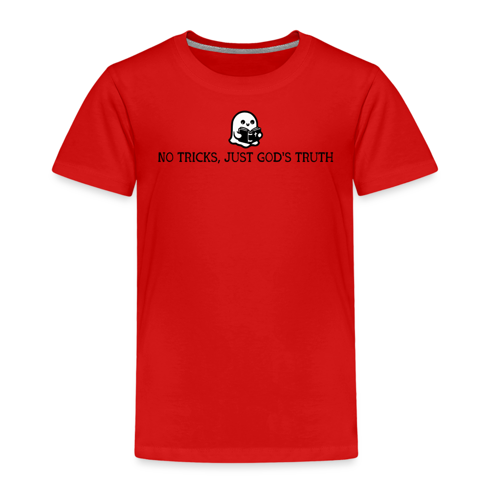 No Tricks Just God's Truth Toddler T-Shirt - red