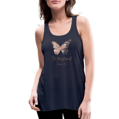 Be Transformed Romans 12:2 Women’s Tank - navy