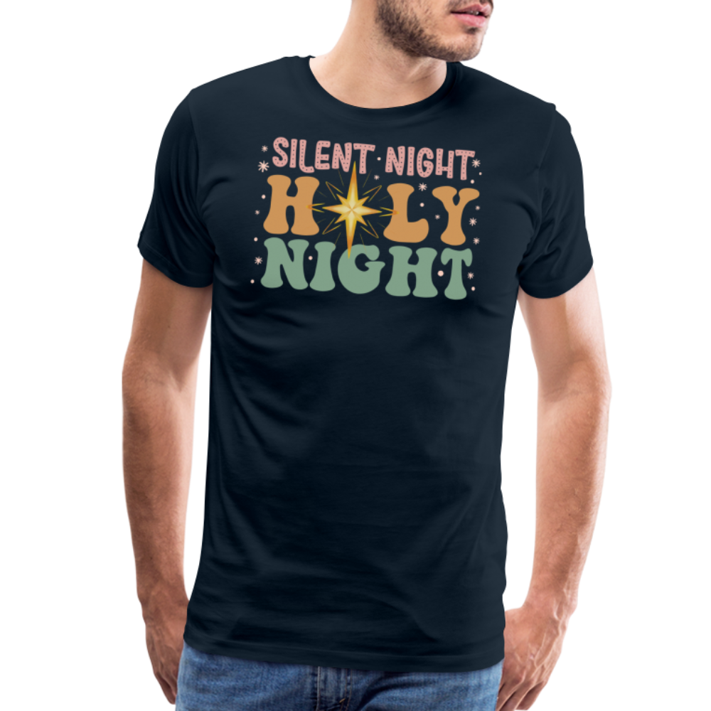 Silent Night Christmas Family Men's Premium T-Shirt - deep navy