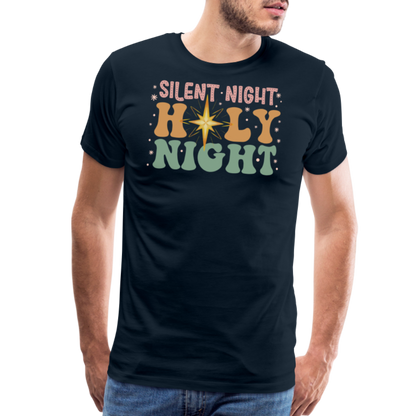 Silent Night Christmas Family Men's Premium T-Shirt - deep navy