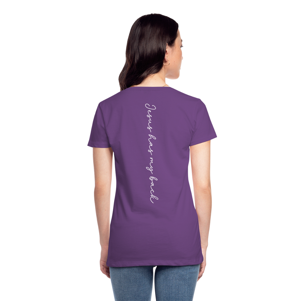 Jesus has My Back Women's T-Shirt - purple