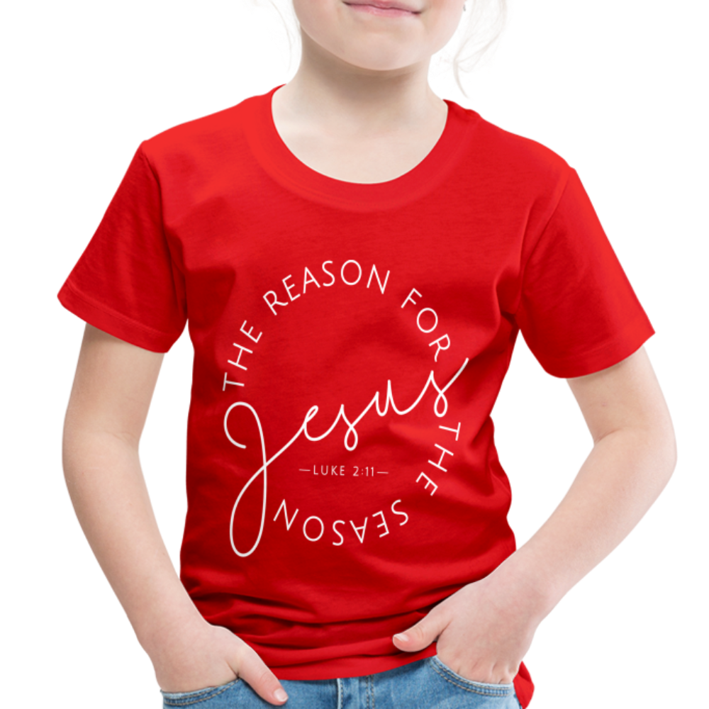 The Reason for the Season (W) Christmas Toddler Shirt - red