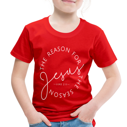 The Reason for the Season (W) Christmas Toddler Shirt - red