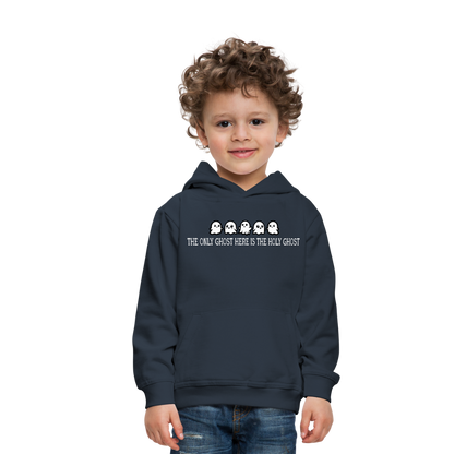 The Only Ghost Here is the Holy Ghost (W) Kid's Hoodie - navy