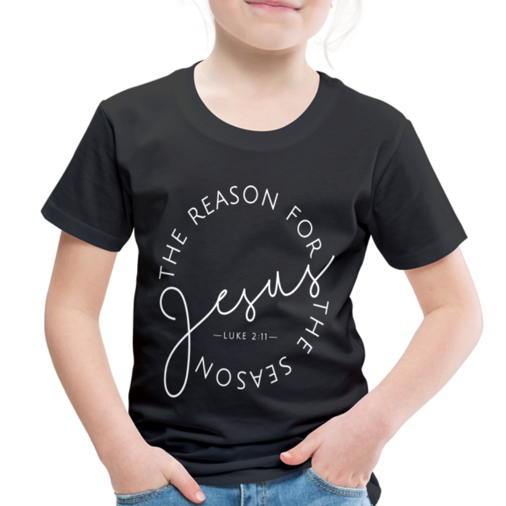 The Reason for the Season (W) Christmas Toddler Shirt - black