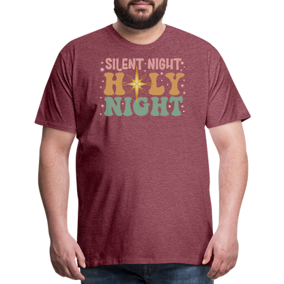 Silent Night Christmas Family Men's Premium T-Shirt - heather burgundy