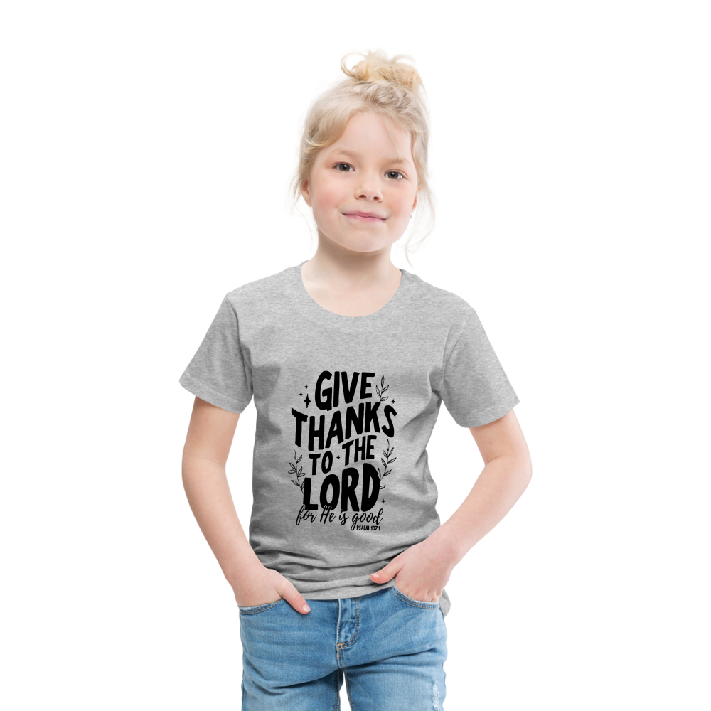 Give Thanks to the Lord Toddler T-Shirt - heather gray