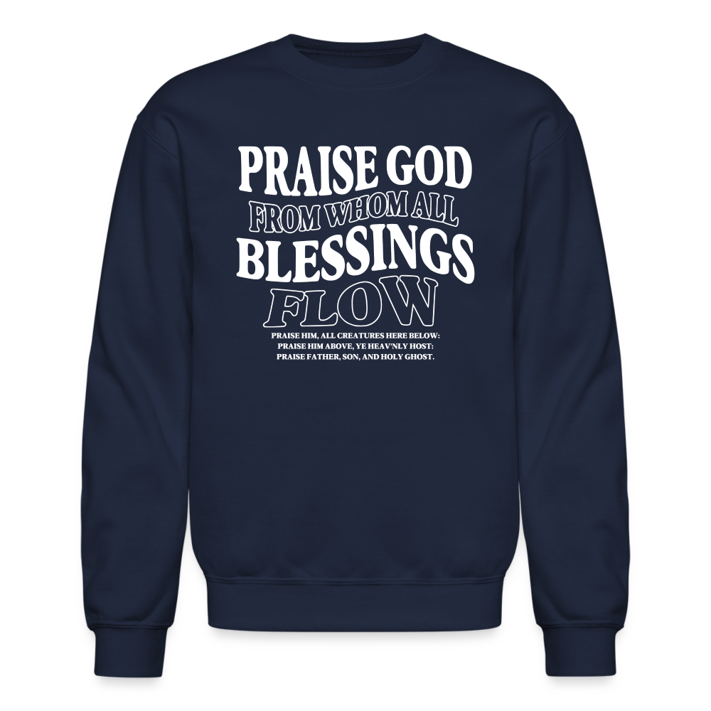 Praise God from Whom All Blessings Flow Men's Sweater - navy