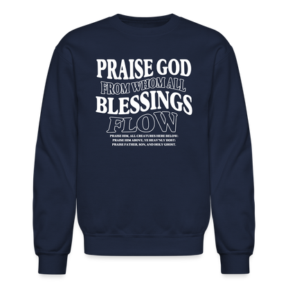 Praise God from Whom All Blessings Flow Men's Sweater - navy