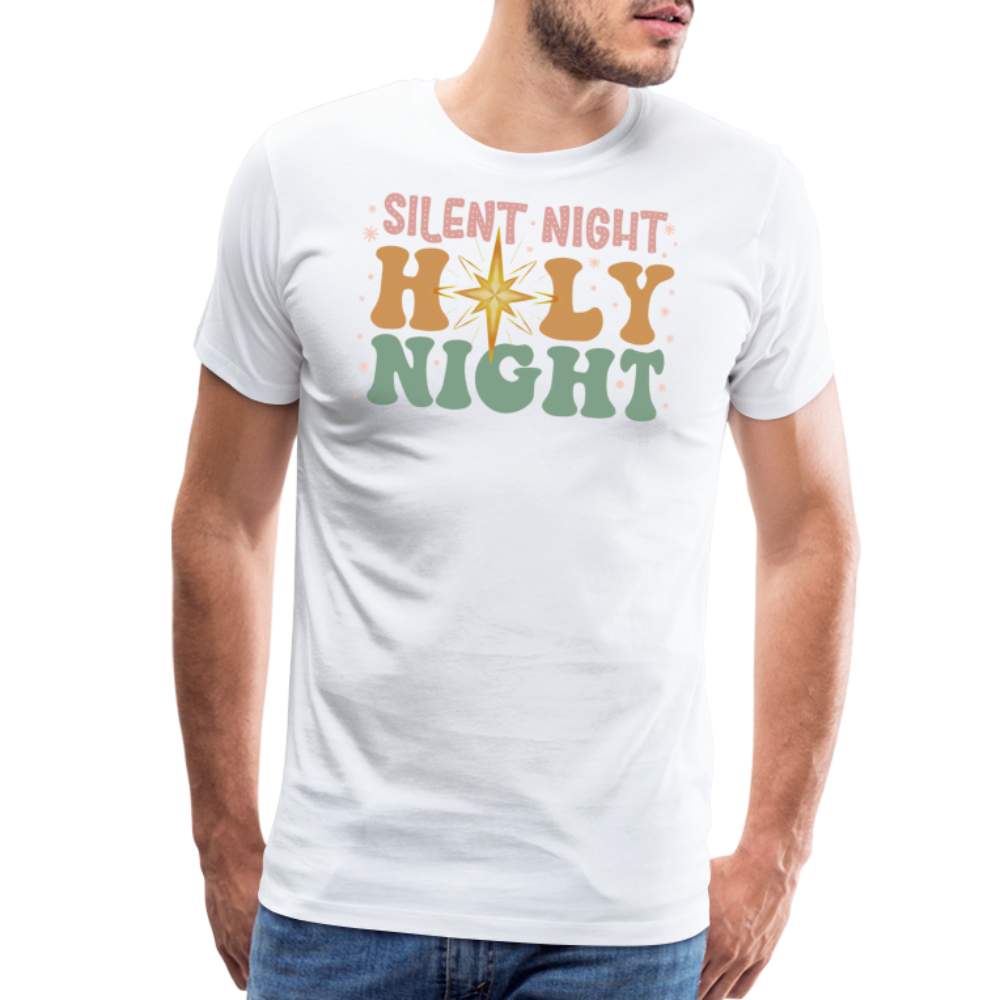 Silent Night Christmas Family Men's Premium T-Shirt - white