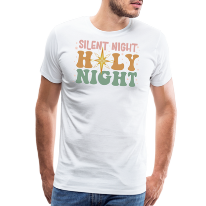 Silent Night Christmas Family Men's Premium T-Shirt - white