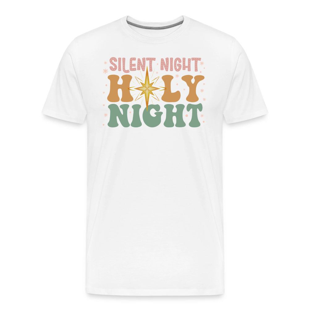 Silent Night Christmas Family Men's Premium T-Shirt - white