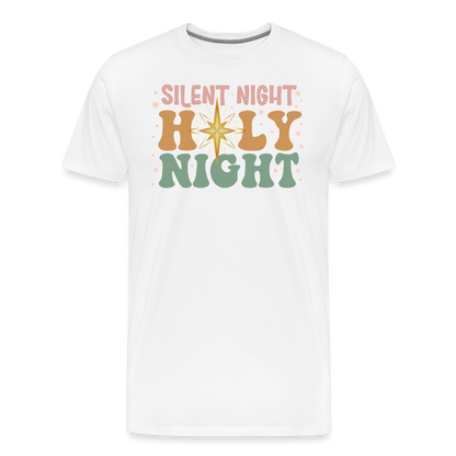 Silent Night Christmas Family Men's Premium T-Shirt - white