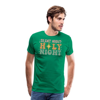 Silent Night Christmas Family Men's Premium T-Shirt - kelly green