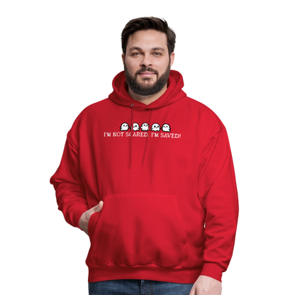 I'm Not Scared I'm Saved (W) Men's Hoodie - red