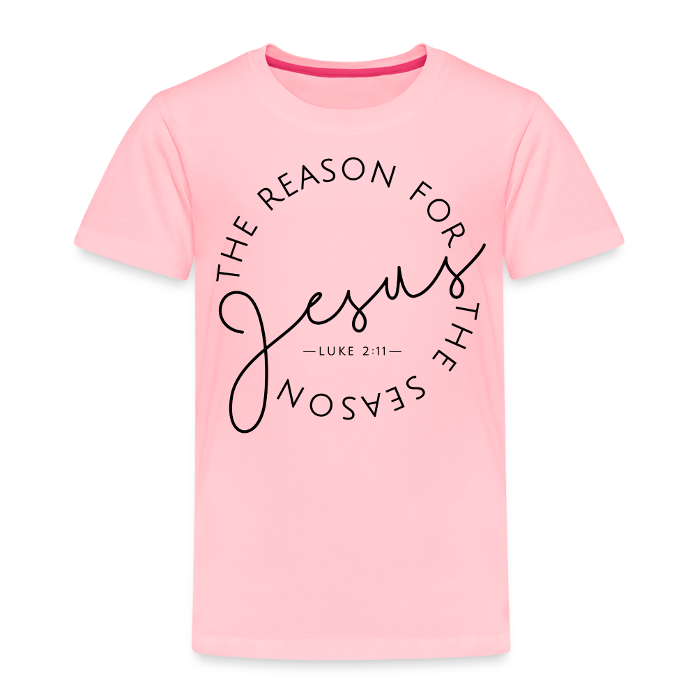 The Reason for the Season Christmas Family Toddler Shirt - pink