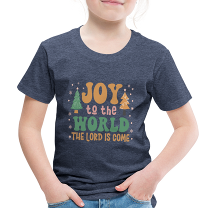 Joy to the Lord Christmas Family Toddler Premium T-Shirt - heather blue