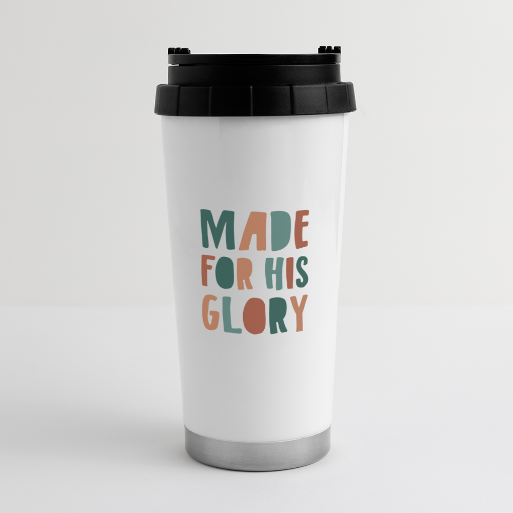 Made for His Glory 16 oz Travel Mug - white