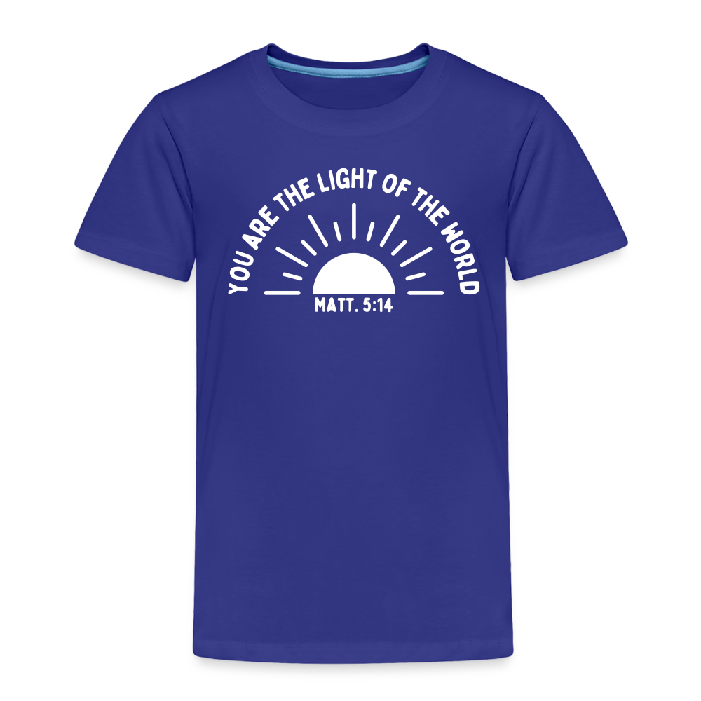 You are the Light of the World (W) Toddler T-Shirt - royal blue