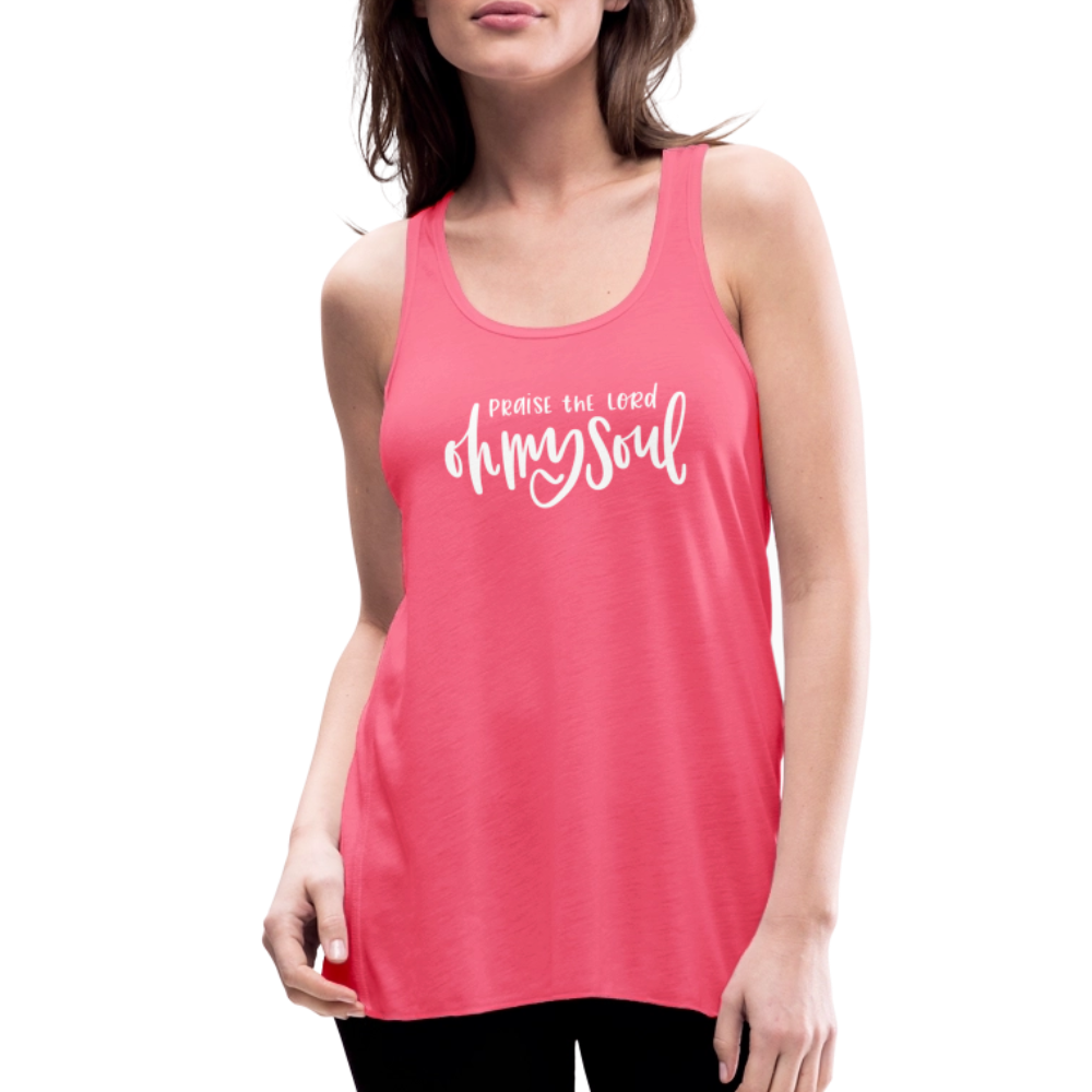 Praise the Lord Oh My Soul Women's Tank - neon pink