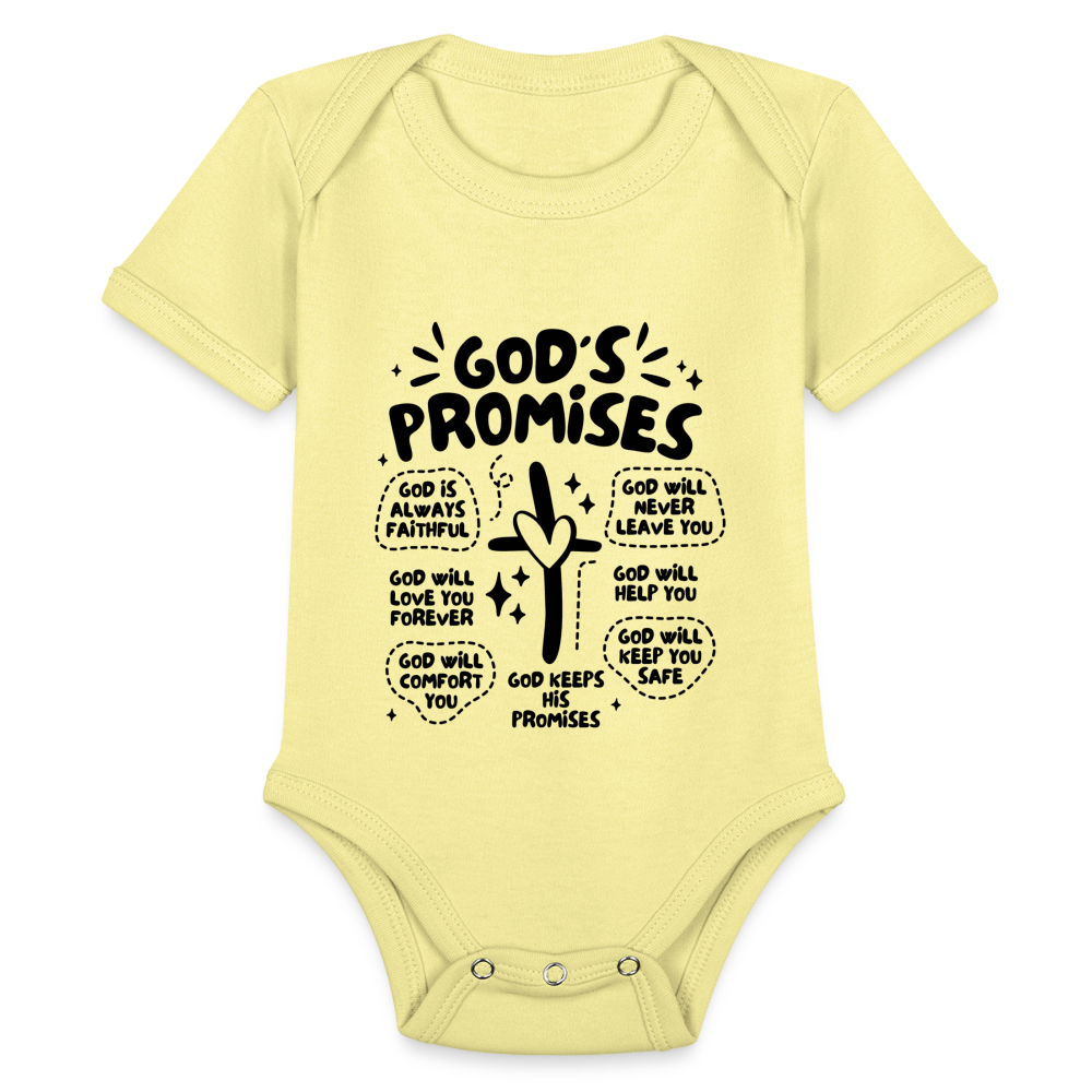 God Promises Baby Onesie Bodysuit - washed yellow