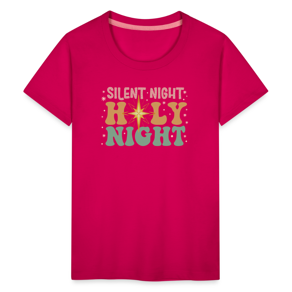 Silent Night Christmas Family Kids' Premium T-Shirt - dark pink