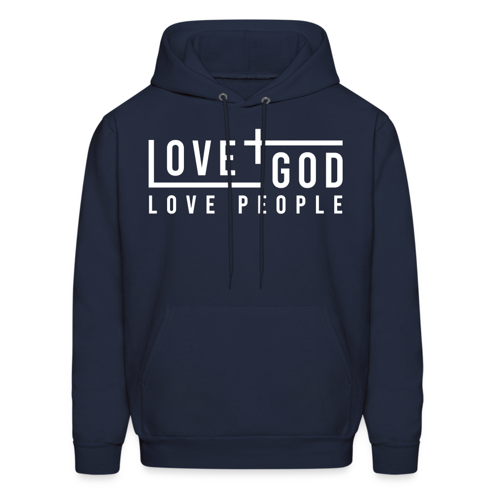 Love God Love People Men's Hoodie - navy