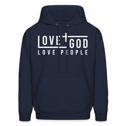 Love God Love People Men's Hoodie - navy