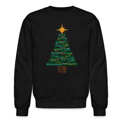 Names of Jesus Christmas Tree Men's Sweater - black